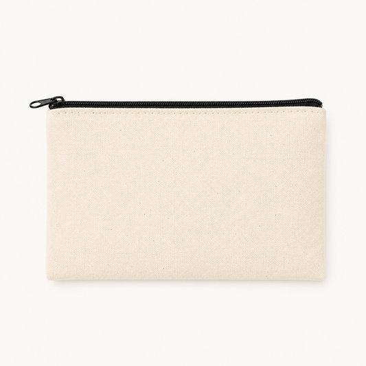330 GSM Canvas Zipper Pouch 9×5 Inch | Bulk Custom Print | Tote Wala
