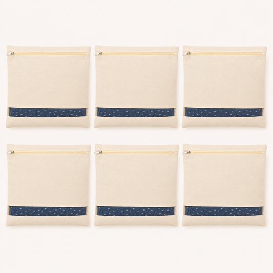 Cotton Saree Cover with Zipper | Set of 6 & 12 | Tote Wala