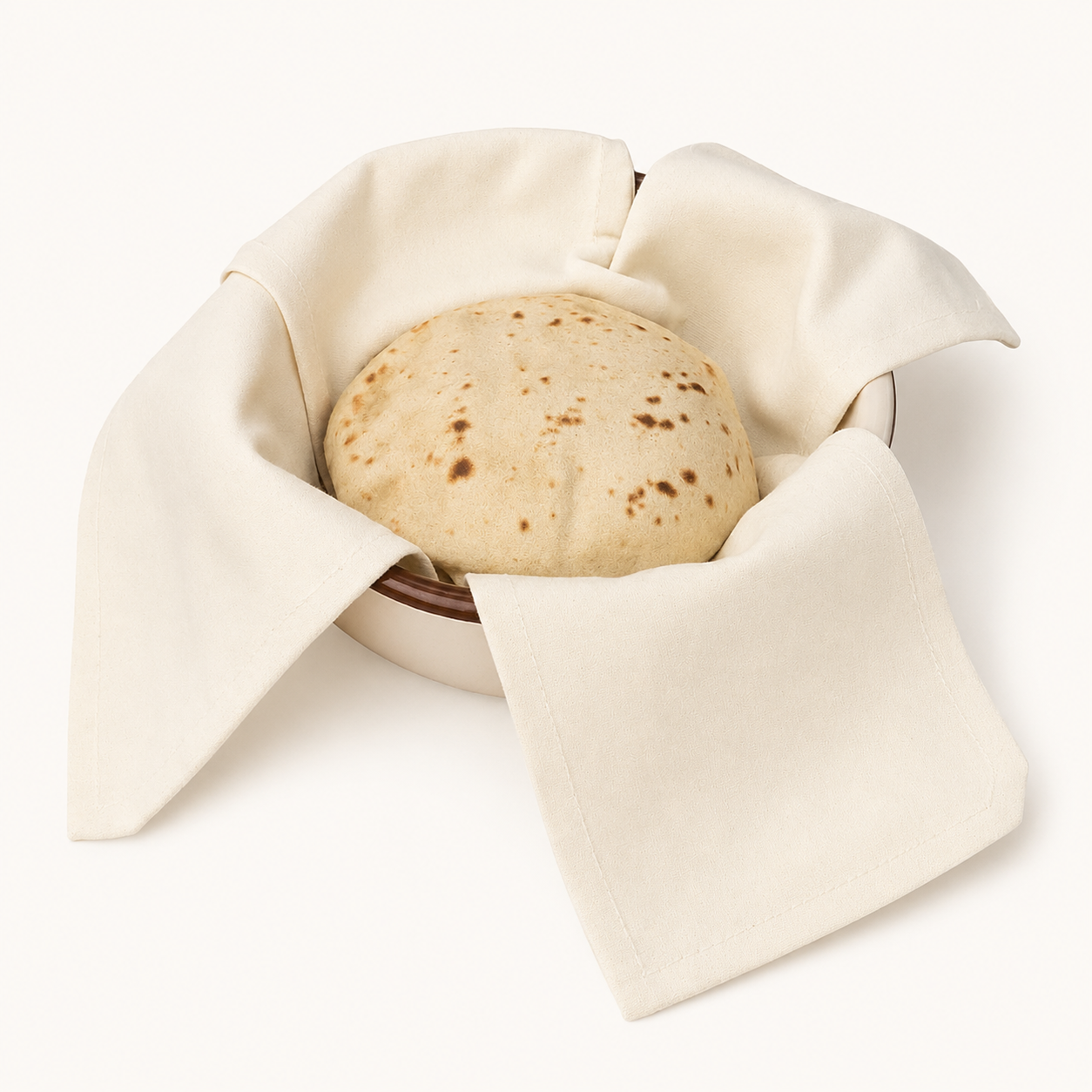 Cotton Roti Cover with Side Flaps | Chapati Storage Cloth | Tote Wala