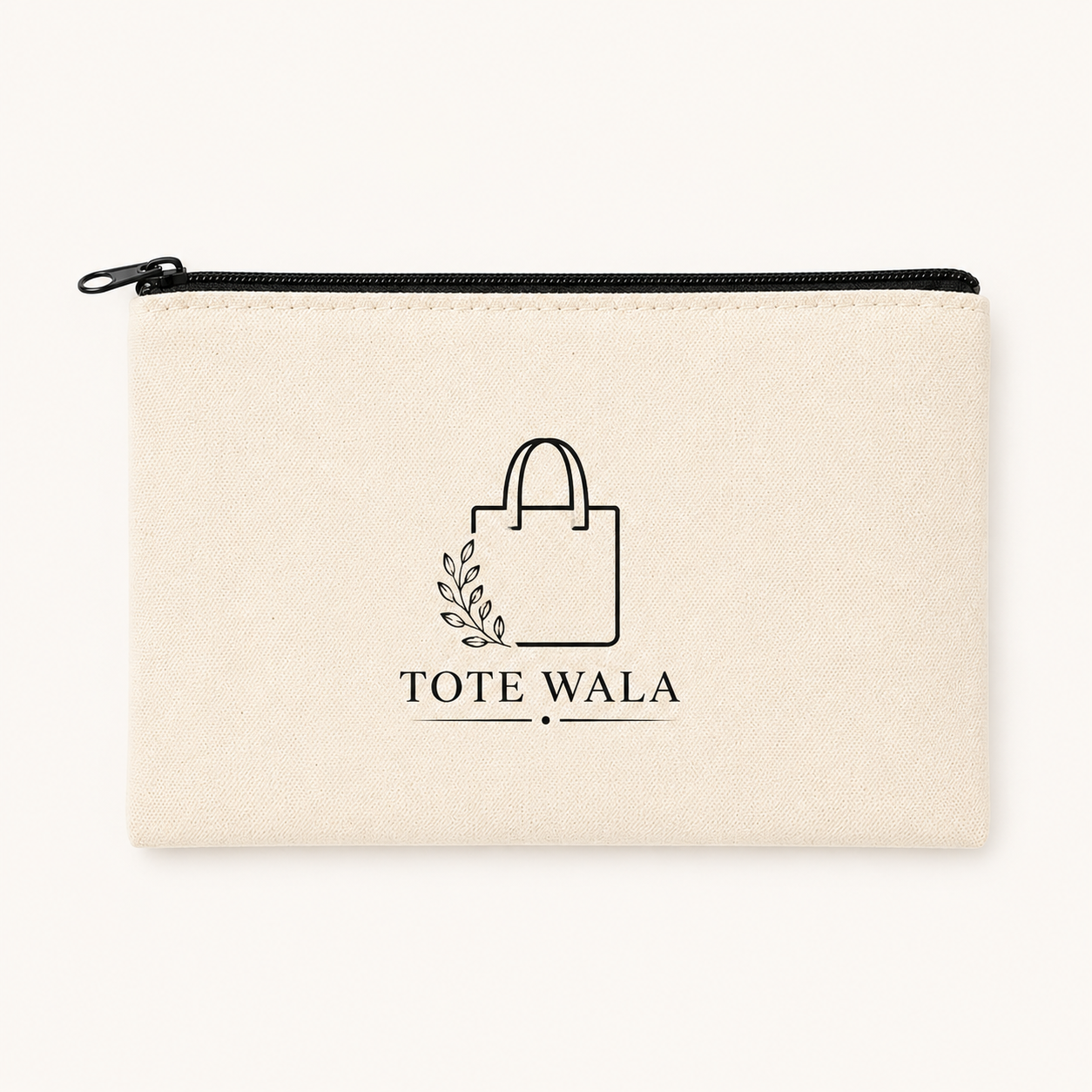 330 GSM Canvas Zipper Pouch 9×5 Inch | Bulk Custom Print | Tote Wala