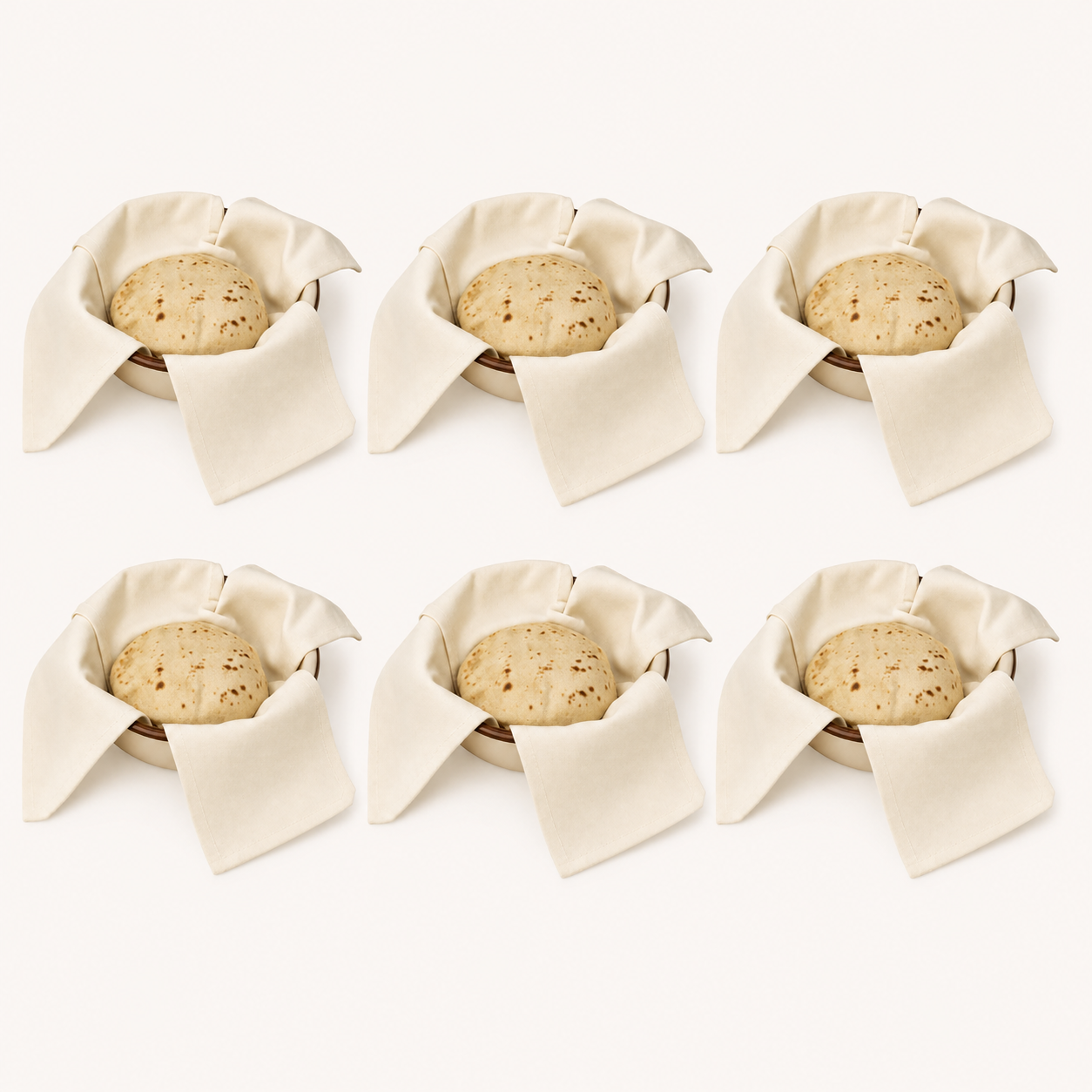 Canvas Roti Cover | Reusable Chapati Cloth | Set of 3 & 6 | Tote Wala