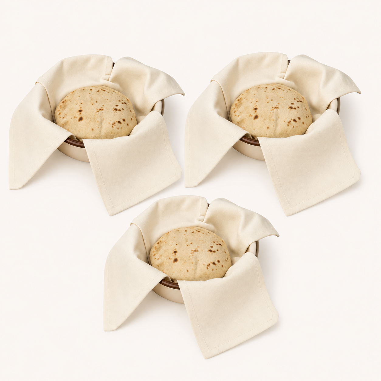 Canvas Roti Cover | Reusable Chapati Cloth | Set of 3 & 6 | Tote Wala