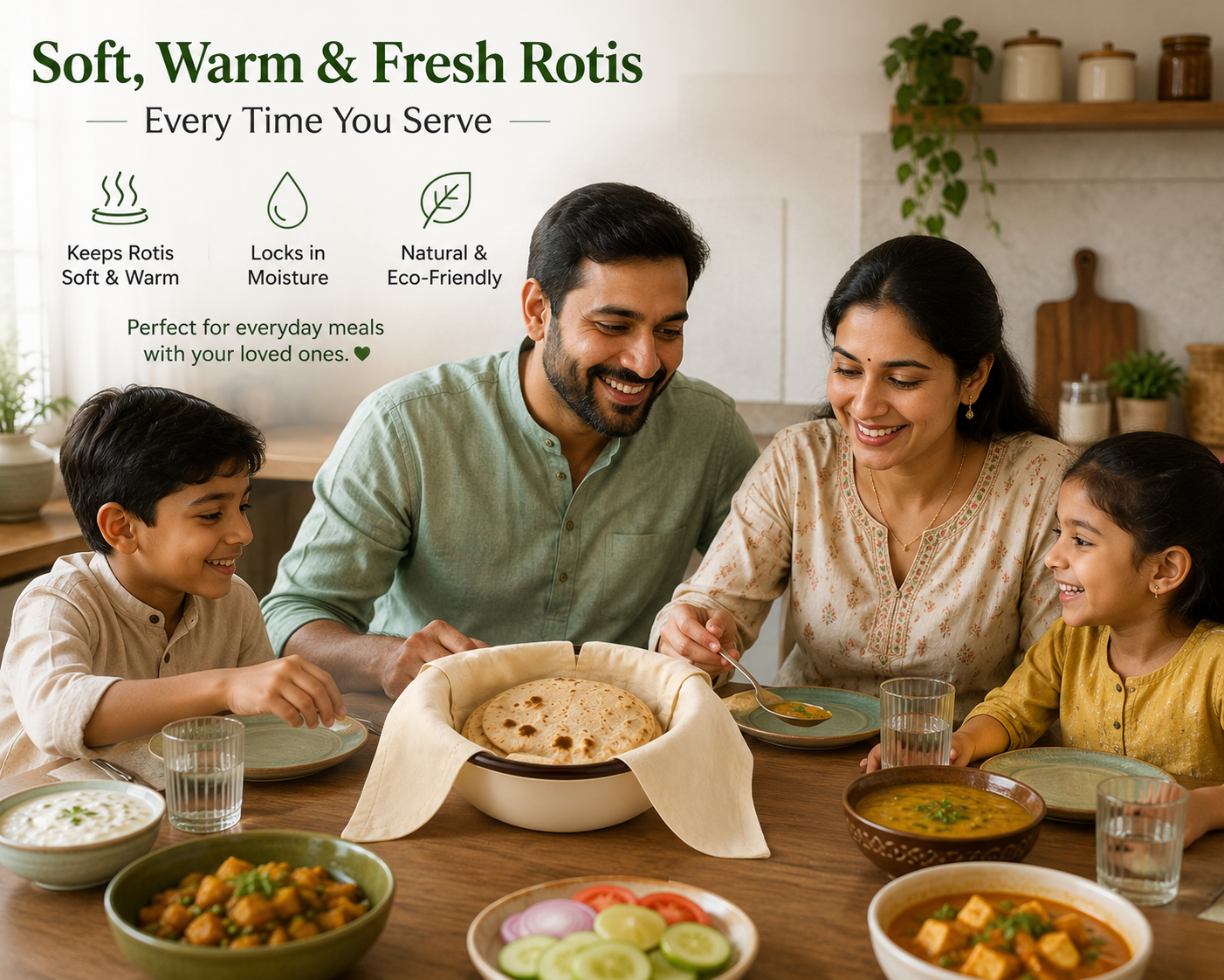 Canvas Roti Cover | Reusable Chapati Cloth | Set of 3 & 6 | Tote Wala