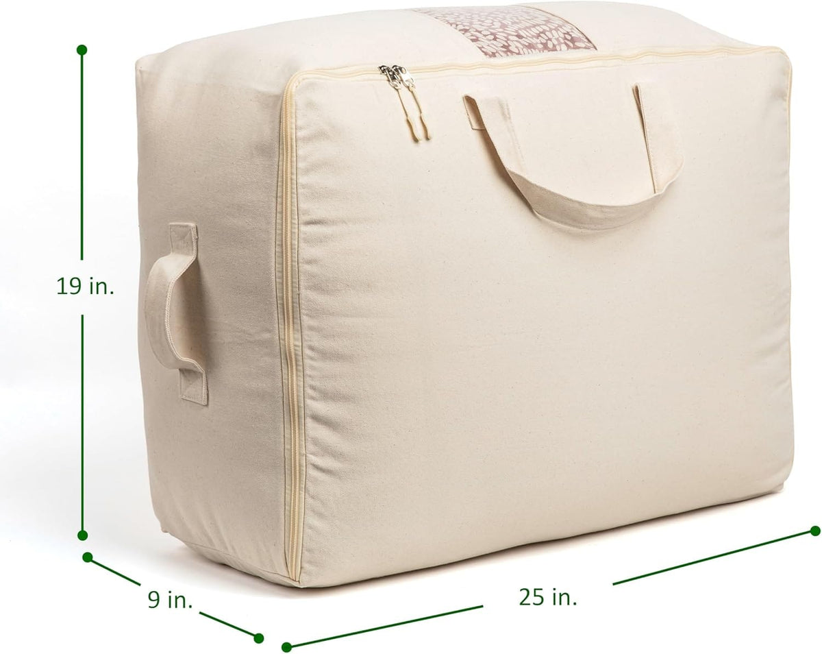 Large Heavy Duty Storage Bag with Clear Window, Zipper & Handles – 25 x 19 x 9 Inches