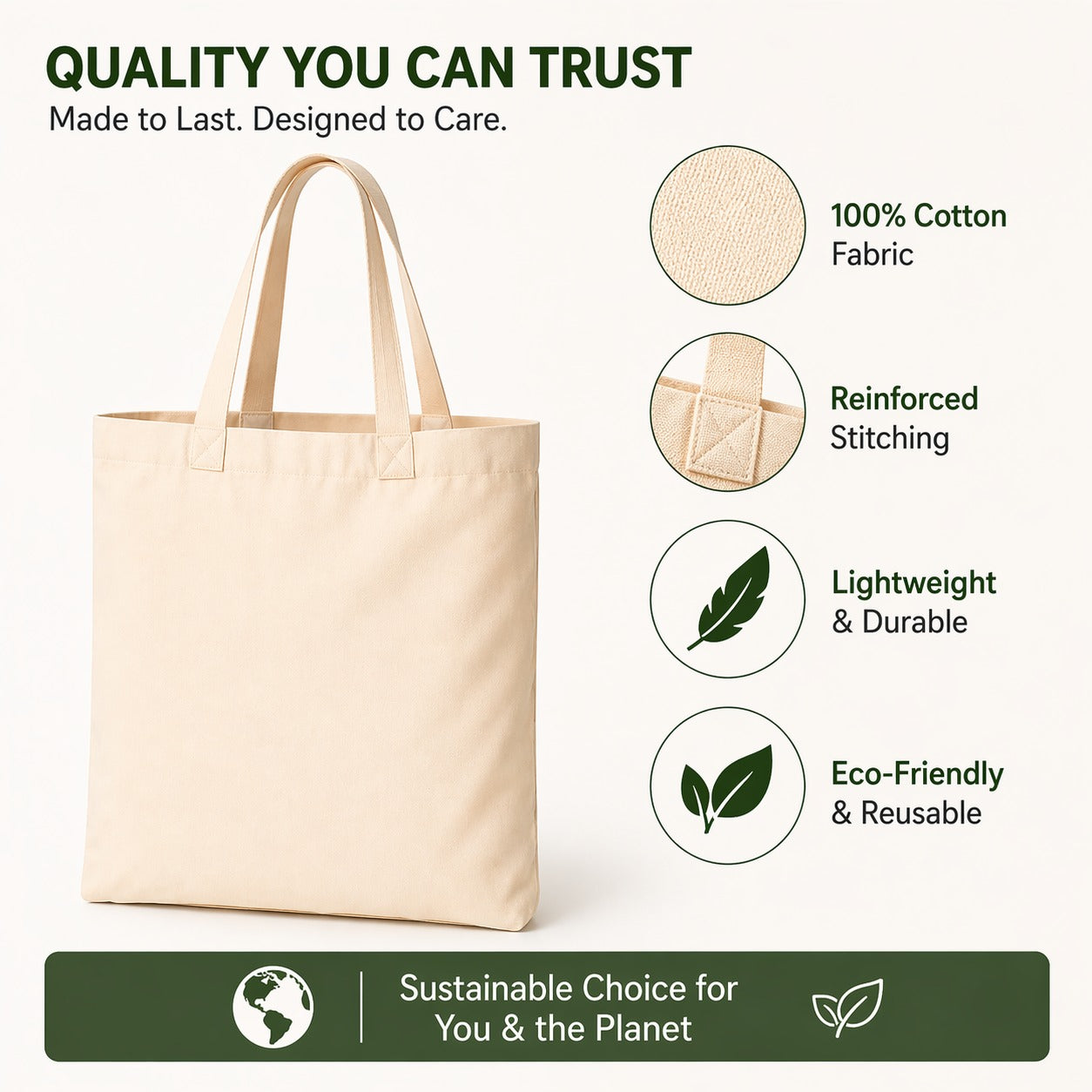 150 GSM Cotton Tote Bag | Pack of 6 & 12 | Blank & Printed | Tote Wala