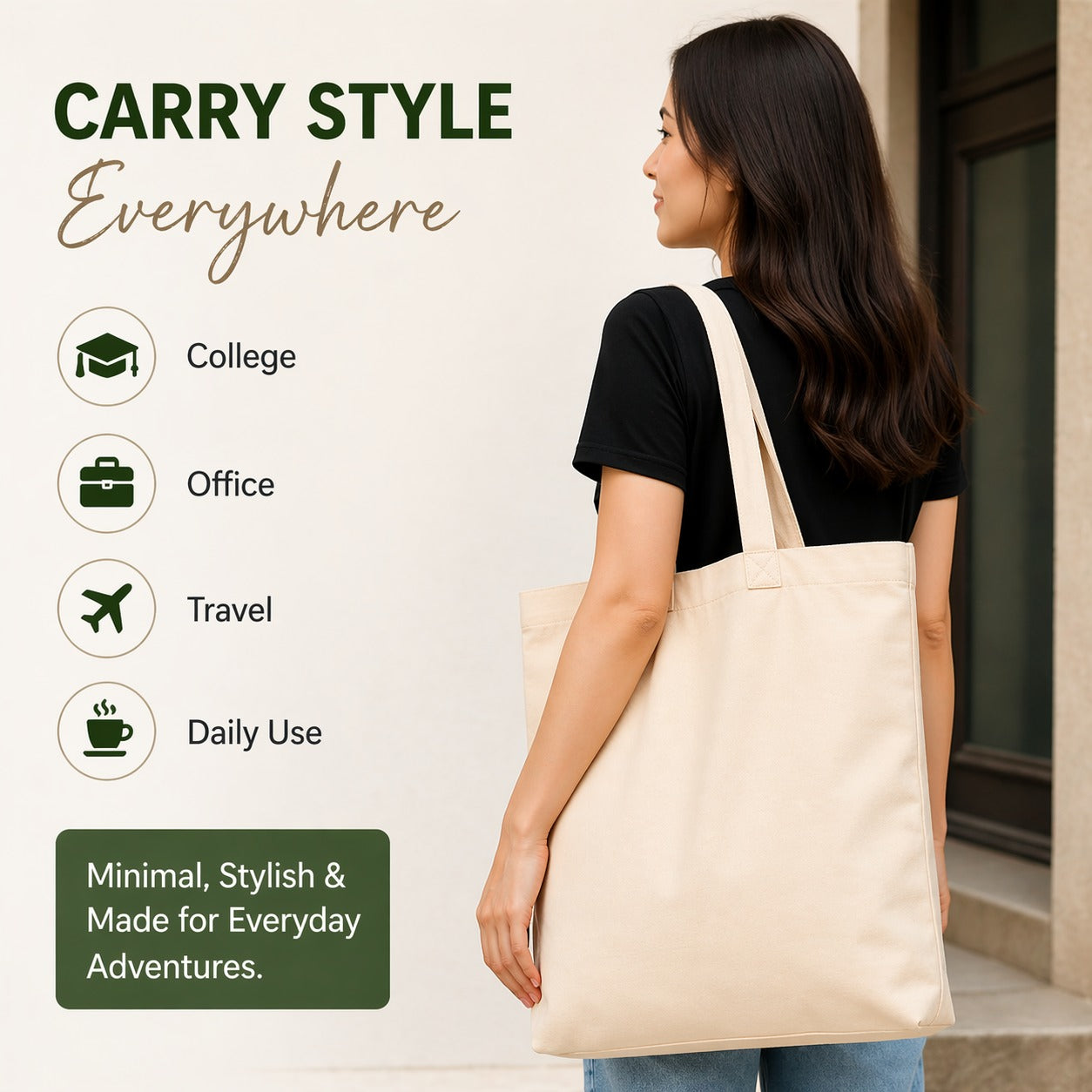 Cotton Canvas Tote Bag | 150 & 220 GSM | Blank & Custom Print – Tote Wala